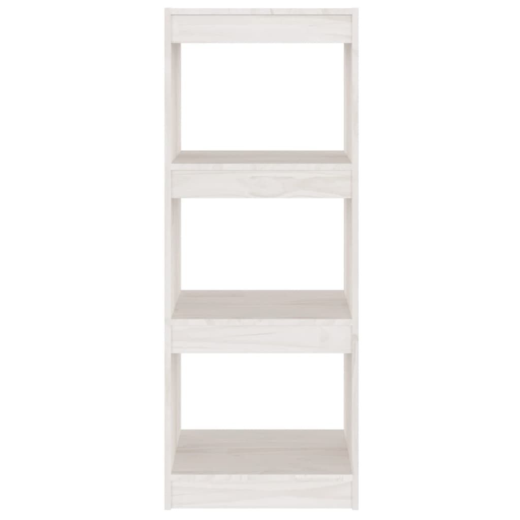 Berkfield Book Cabinet/Room Divider White 40x30x103.5 cm Solid Pinewood