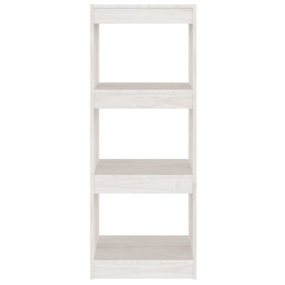 Berkfield Book Cabinet/Room Divider White 40x30x103.5 cm Solid Pinewood