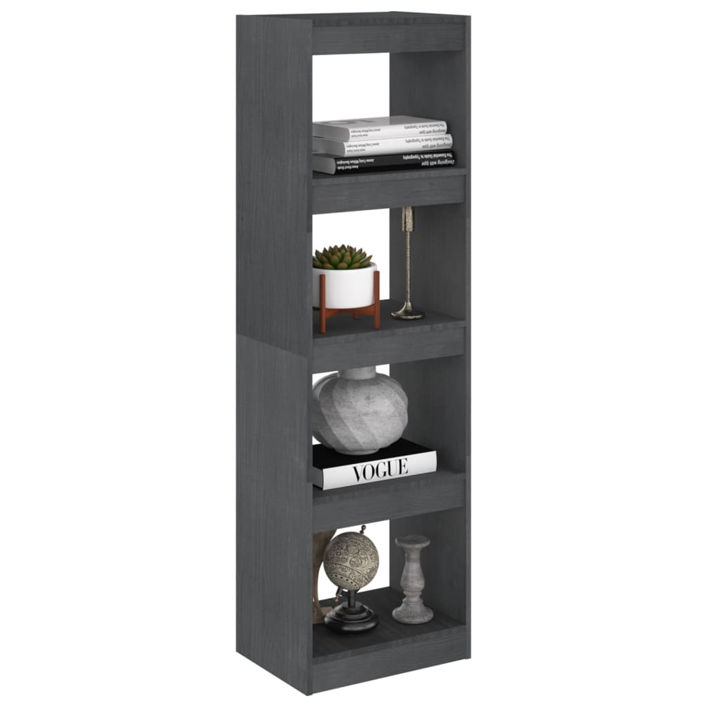 Berkfield Book Cabinet Room Divider Grey 40x30x135.5 cm Pinewood