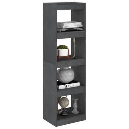 Berkfield Book Cabinet Room Divider Grey 40x30x135.5 cm Pinewood