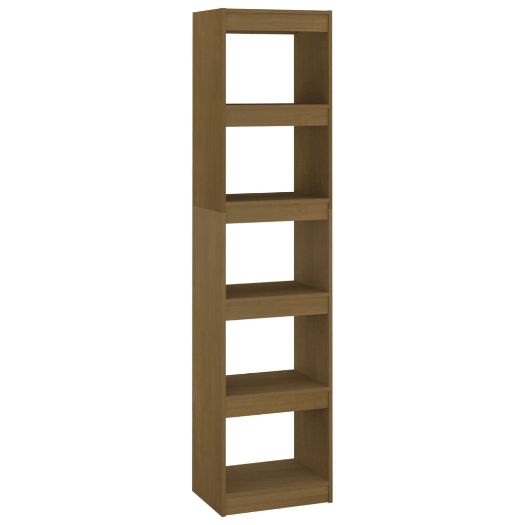 Berkfield Book Cabinet/Room Divider Honey Brown 40x30x167.5 cm Solid Pinewood