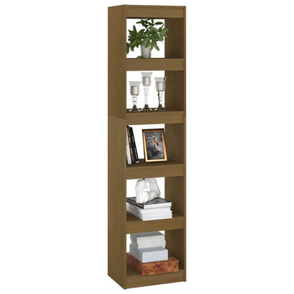 Berkfield Book Cabinet/Room Divider Honey Brown 40x30x167.5 cm Solid Pinewood
