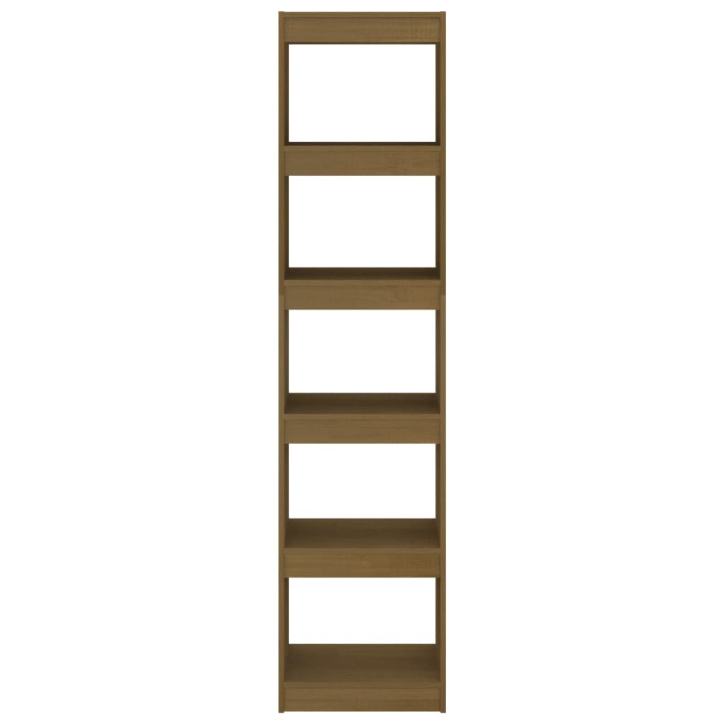 Berkfield Book Cabinet/Room Divider Honey Brown 40x30x167.5 cm Solid Pinewood