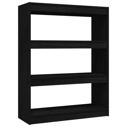 Berkfield Book Cabinet/Room Divider Black 100x30x103 cm Solid Pinewood