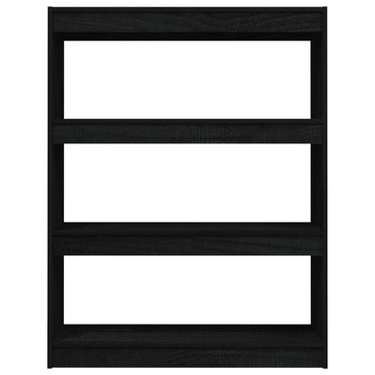 Berkfield Book Cabinet/Room Divider Black 100x30x103 cm Solid Pinewood