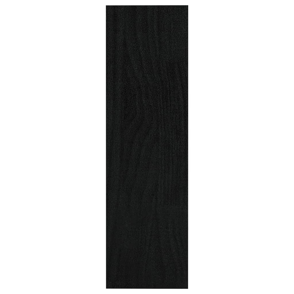 Berkfield Book Cabinet/Room Divider Black 100x30x103 cm Solid Pinewood