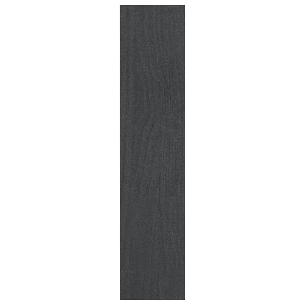 Berkfield Book Cabinet/Room Divider Grey 100x30x135.5 cm Solid Pinewood