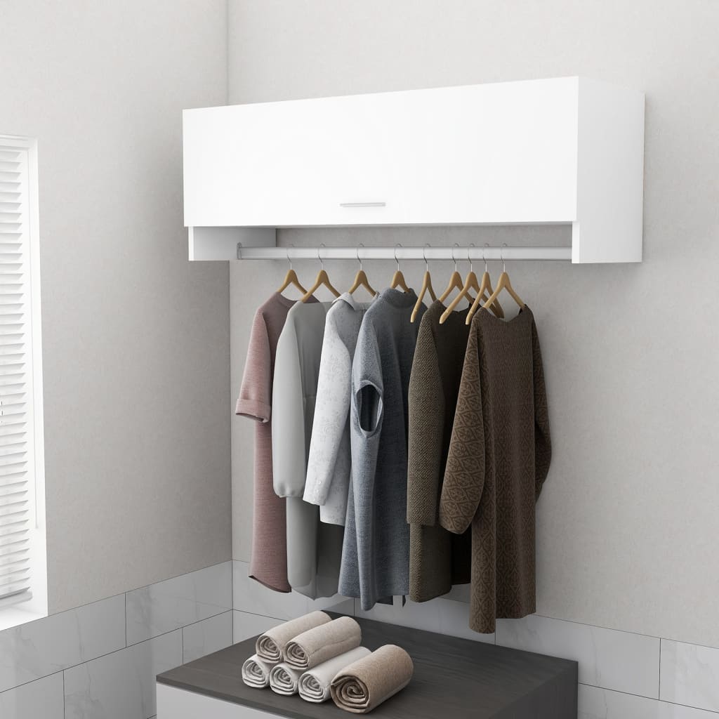Berkfield Wardrobe White 100x32.5x35 cm Engineered Wood