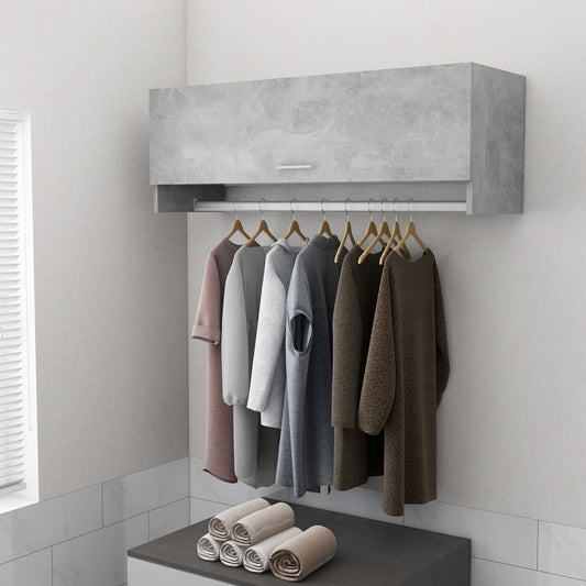 Berkfield Wardrobe Concrete Grey 100x32.5x35 cm Engineered Wood