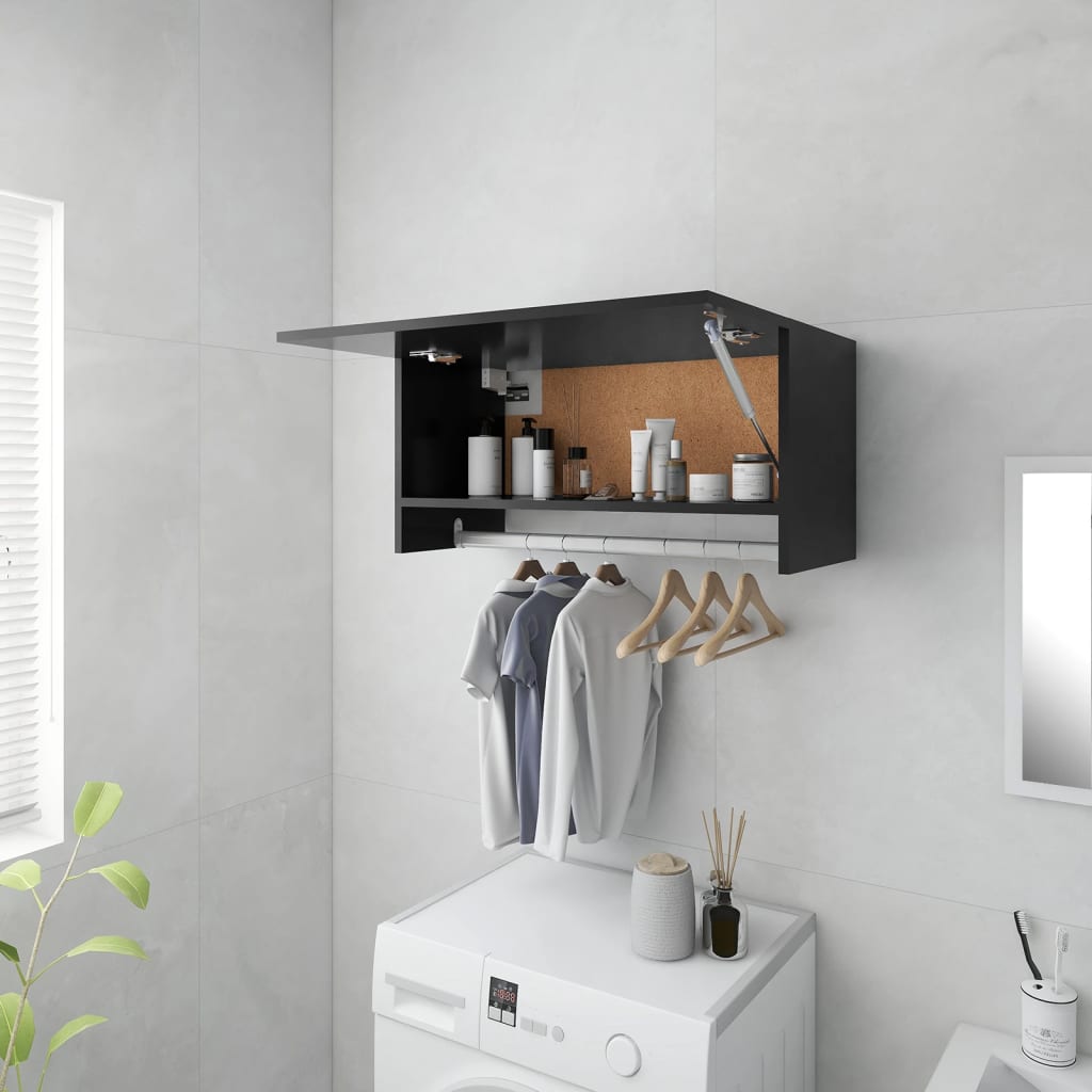 Berkfield Wardrobe Grey 70x32.5x35 cm Engineered Wood