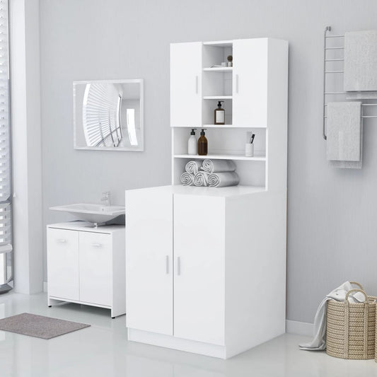 Berkfield Washing Machine Cabinet White 71x71.5x91.5 cm