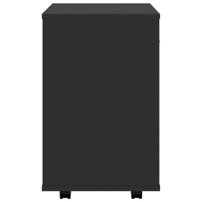 Berkfield Rolling Cabinet Black 46x36x59 cm Engineered Wood