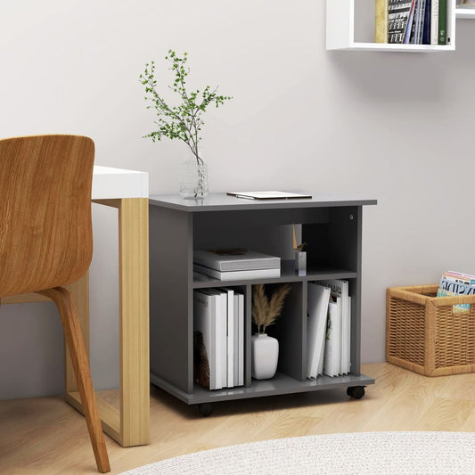 Berkfield Rolling Cabinet Grey 60x45x60 cm Engineered Wood