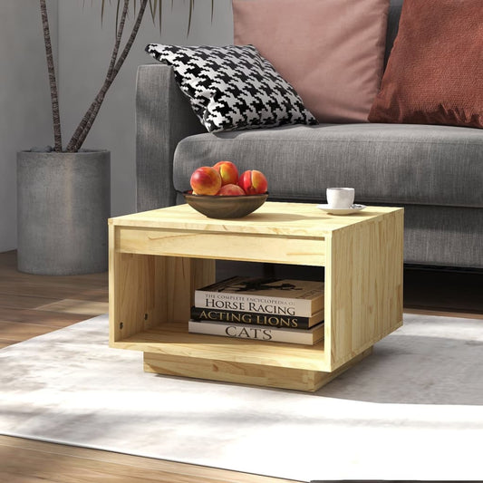Berkfield Coffee Table 50x50x33.5 cm Solid Pinewood