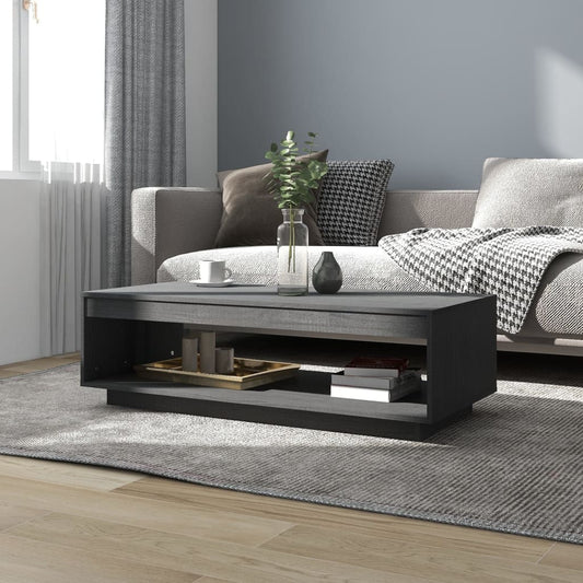 Berkfield Coffee Table Grey 110x50x33.5 cm Solid Pinewood