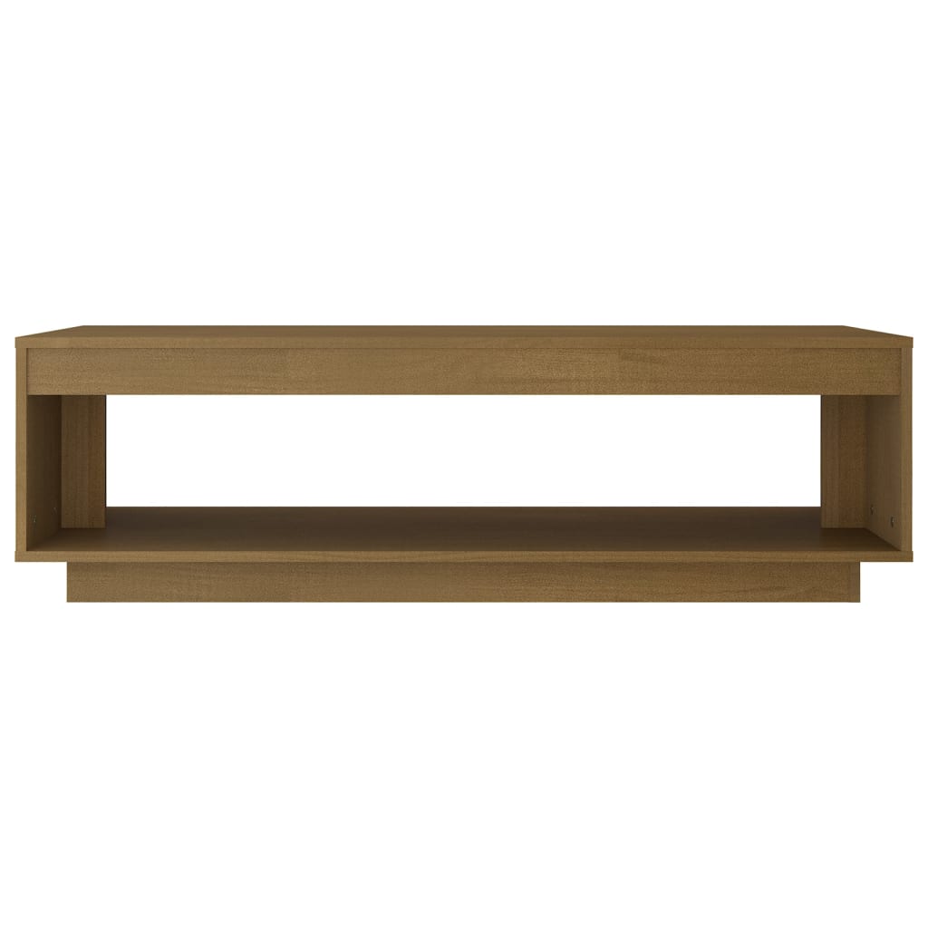 Berkfield Coffee Table Honey Brown 110x50x33.5 cm Solid Pinewood
