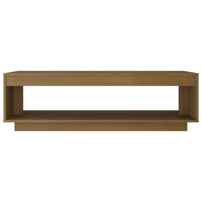 Berkfield Coffee Table Honey Brown 110x50x33.5 cm Solid Pinewood