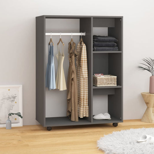 Berkfield Wardrobe Grey 80x40x110 cm Engineered Wood