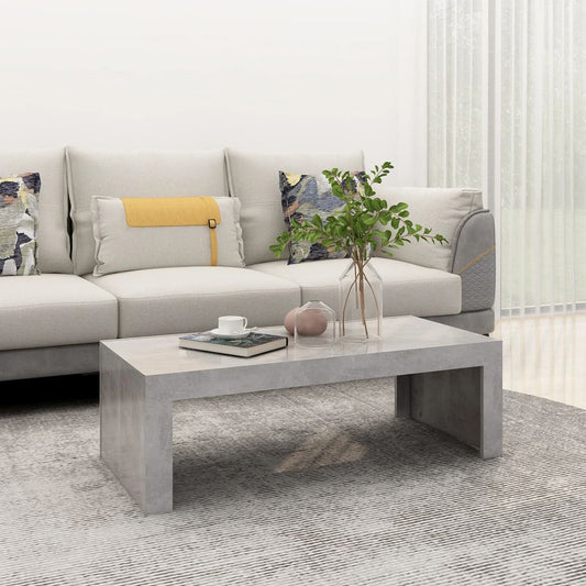 Berkfield Coffee Table Concrete Grey 110x50x35 cm Engineered Wood