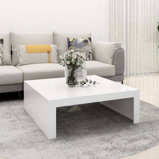 Berkfield Coffee Table White 100x100x35 cm Engineered Wood