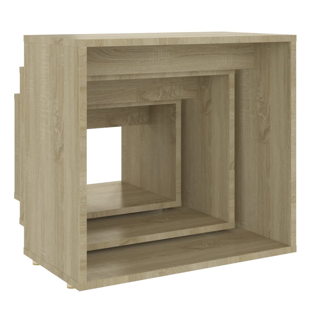 Berkfield Nesting Tables 3 pcs Sonoma Oak Engineered Wood