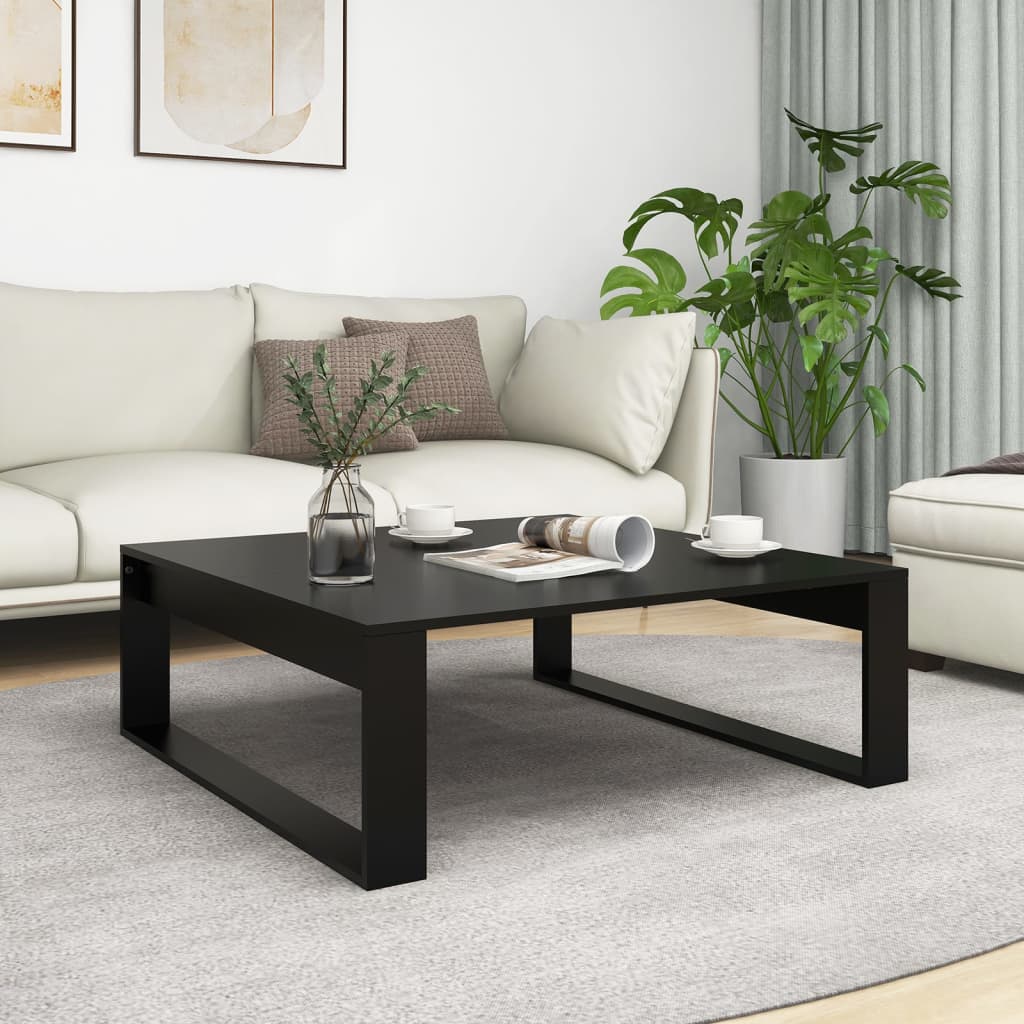Berkfield Coffee Table Black 100x100x35 cm Engineered Wood