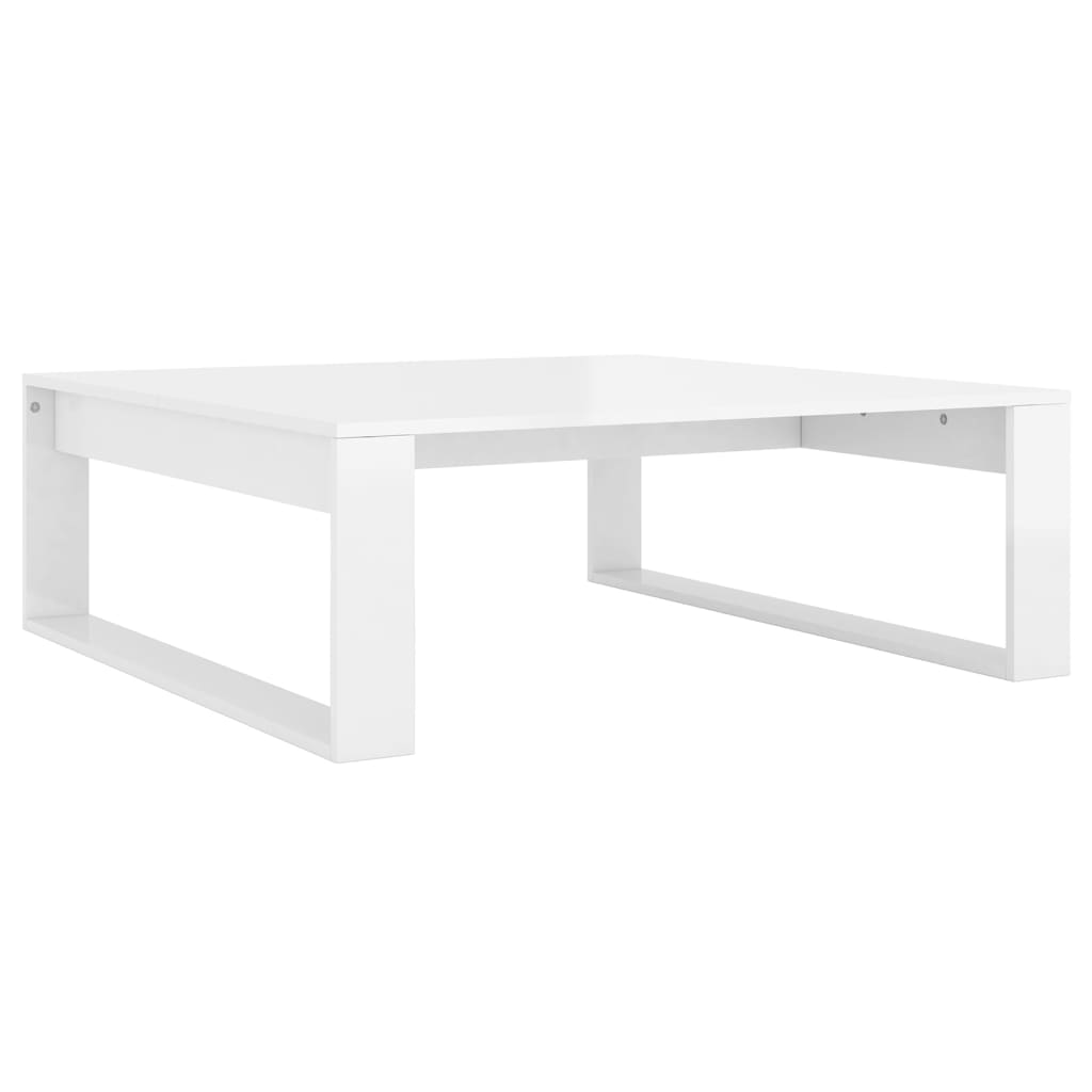 Berkfield Coffee Table High Gloss White 100x100x35 cm Engineered Wood