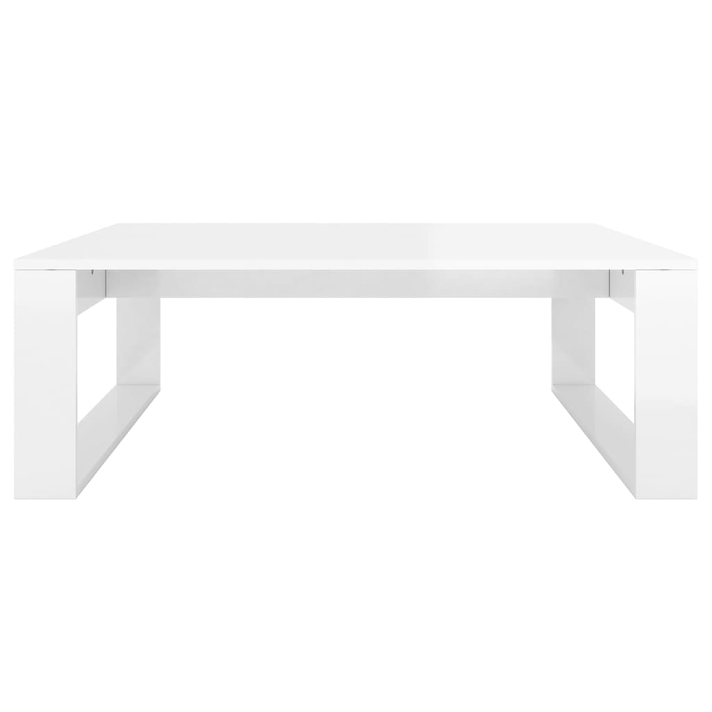 Berkfield Coffee Table High Gloss White 100x100x35 cm Engineered Wood