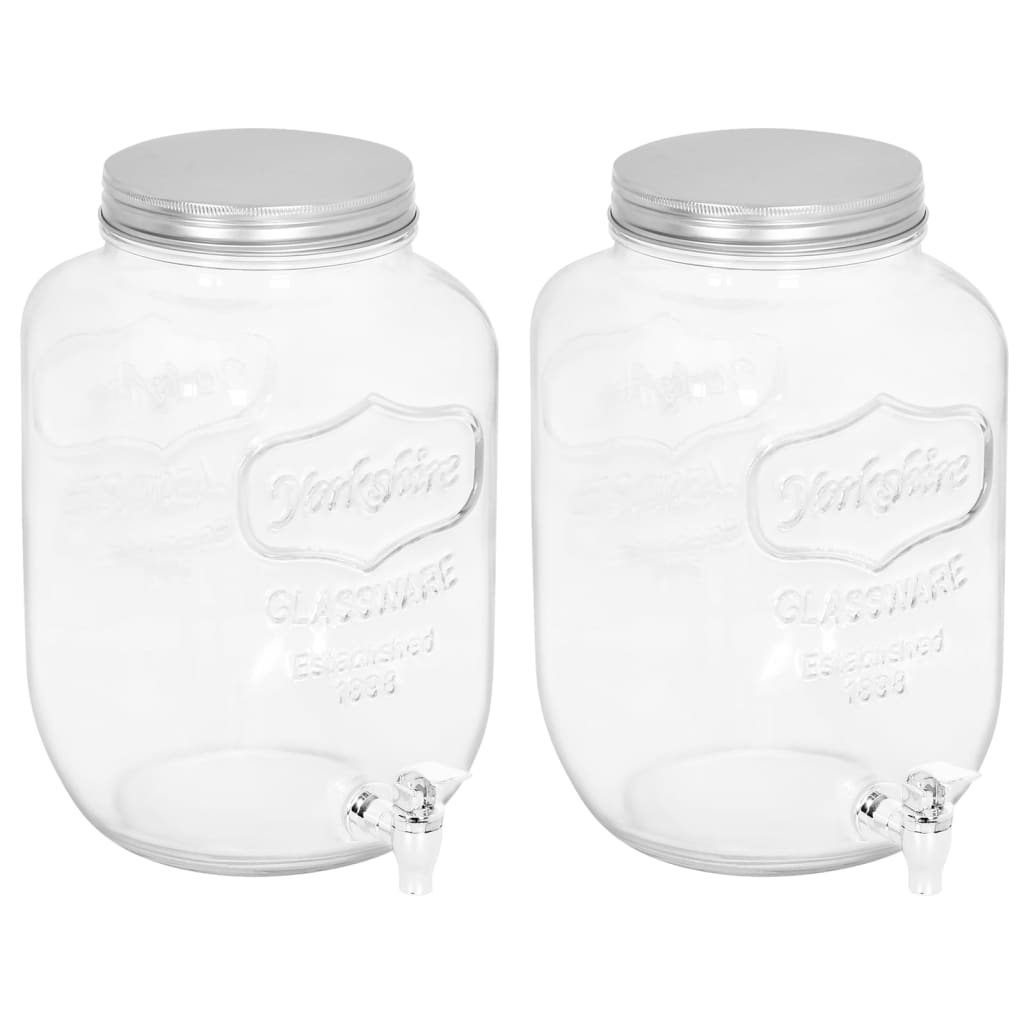 Berkfield Beverage Dispensers 2 pcs 8050 ml Glass