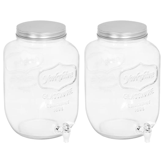 Berkfield Beverage Dispensers 2 pcs 8050 ml Glass