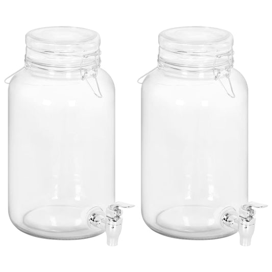 Berkfield Beverage Dispensers 2 pcs 4000 ml Glass