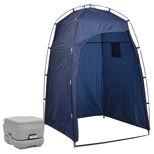 Berkfield Portable Camping Toilet with Tent 10+10 L