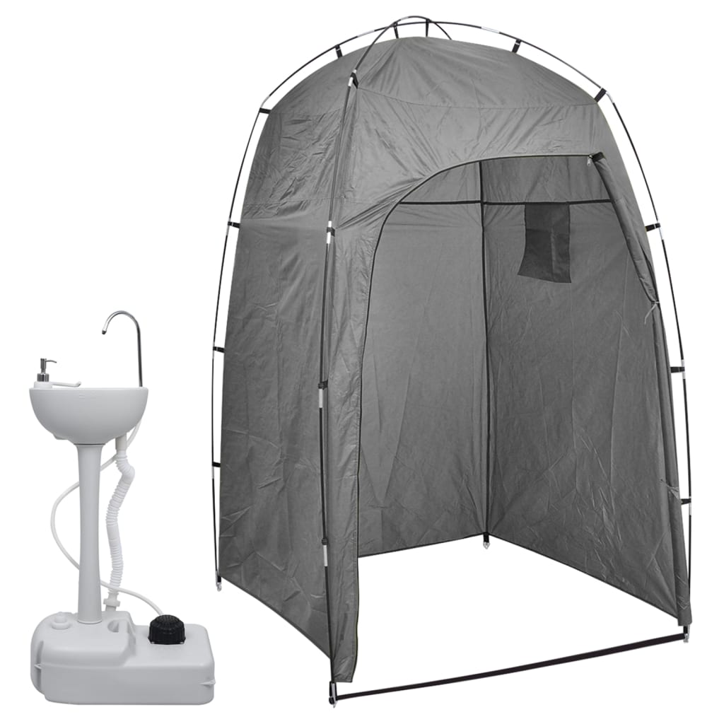 Berkfield Portable Camping Handwash Stand with Tent 20 L