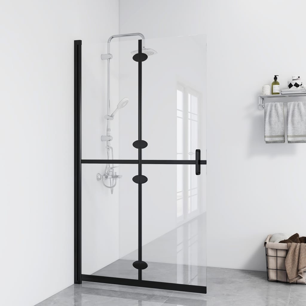 Berkfield Foldable Walk-in Shower Wall Transparent ESG Glass 110x190 cm