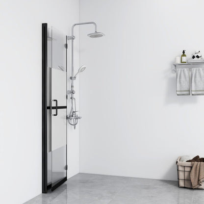 Berkfield Foldable Walk-in Shower Wall Half Frosted ESG Glass 70x190 cm