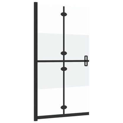 Berkfield Foldable Walk-in Shower Wall Half Frosted ESG Glass 70x190 cm