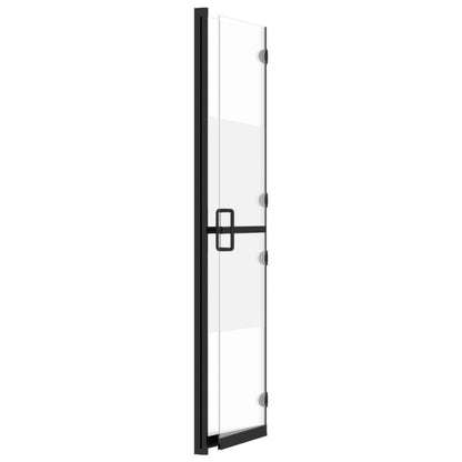 Berkfield Foldable Walk-in Shower Wall Half Frosted ESG Glass 70x190 cm