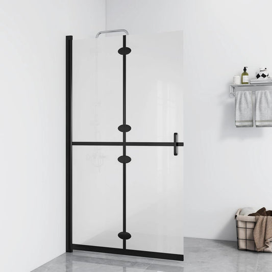 Berkfield Foldable Walk-in Shower Wall Frosted ESG Glass 120x190 cm