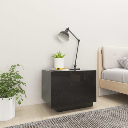 Berkfield Bedside Cabinet High Gloss Black 100x35x40 cm Engineered Wood
