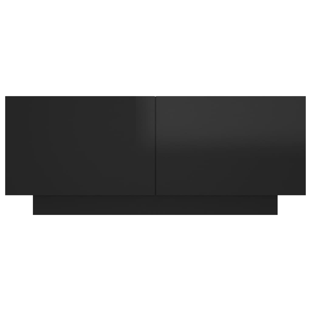 Berkfield Bedside Cabinet High Gloss Black 100x35x40 cm Engineered Wood