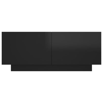 Berkfield Bedside Cabinet High Gloss Black 100x35x40 cm Engineered Wood