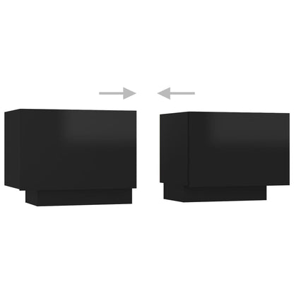 Berkfield Bedside Cabinet High Gloss Black 100x35x40 cm Engineered Wood