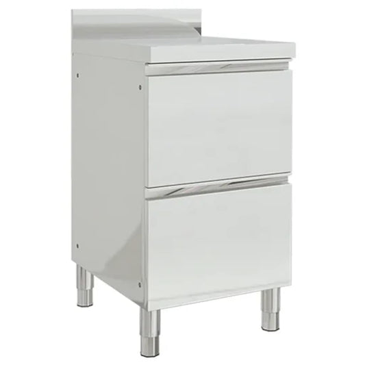 Berkfield Commercial Kitchen Cabinet with 2 Drawers Stainless Steel