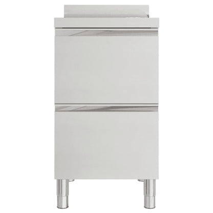 Berkfield Commercial Kitchen Cabinet with 2 Drawers Stainless Steel