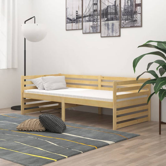 Berkfield Day Bed Solid Pinewood 90x200 cm