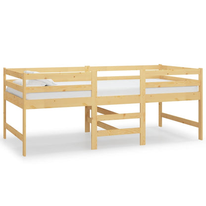 Berkfield Mid-high Bed Solid Pinewood 90x200 cm