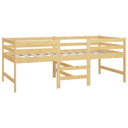 Berkfield Mid-high Bed Solid Pinewood 90x200 cm