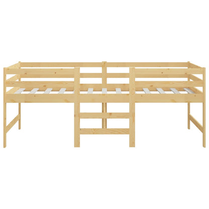 Berkfield Mid-high Bed Solid Pinewood 90x200 cm