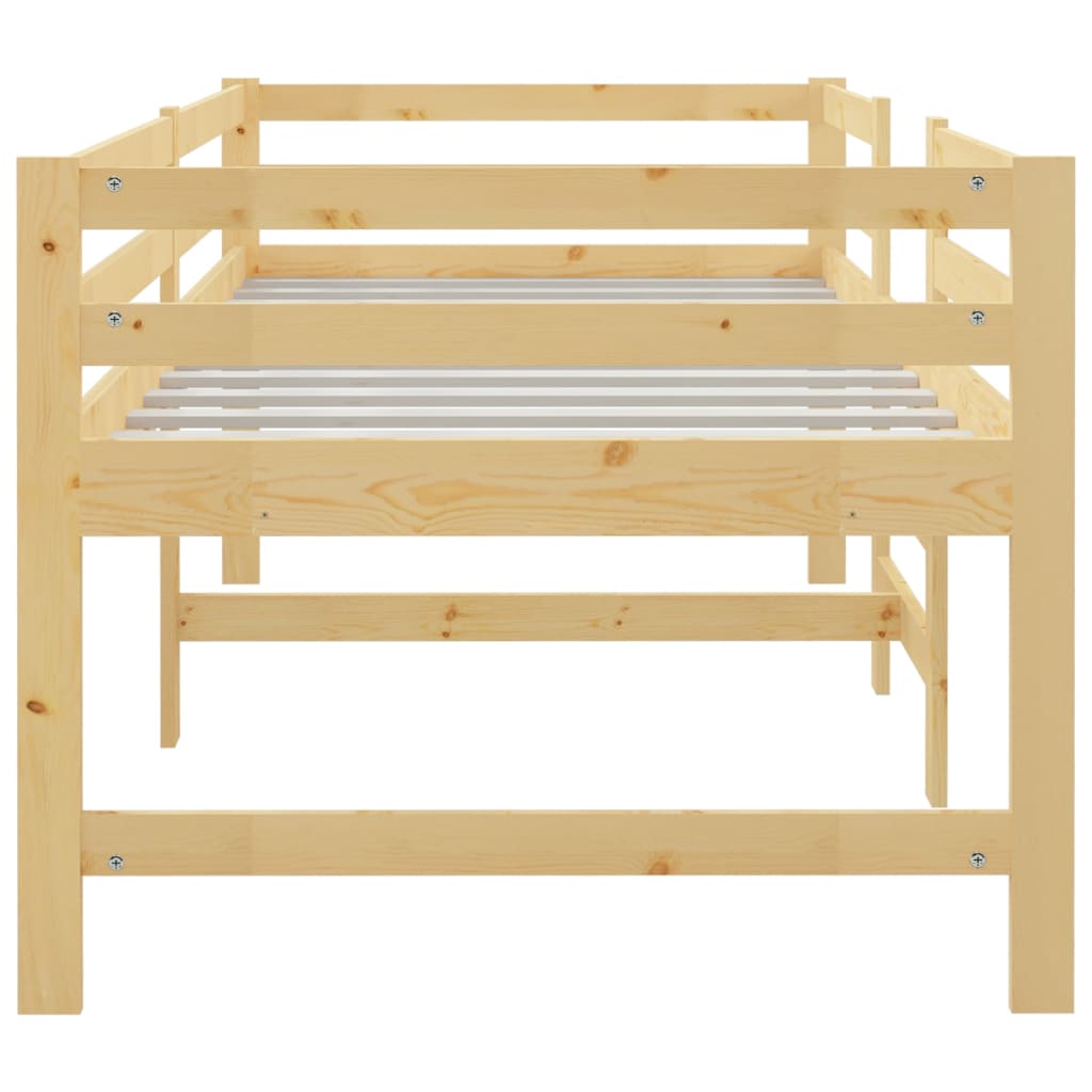 Berkfield Mid-high Bed Solid Pinewood 90x200 cm