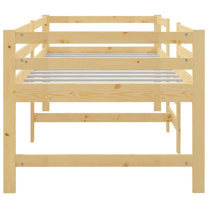 Berkfield Mid-high Bed Solid Pinewood 90x200 cm
